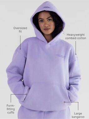 Lavender Embossed 'Comfort Collection' Hoodie